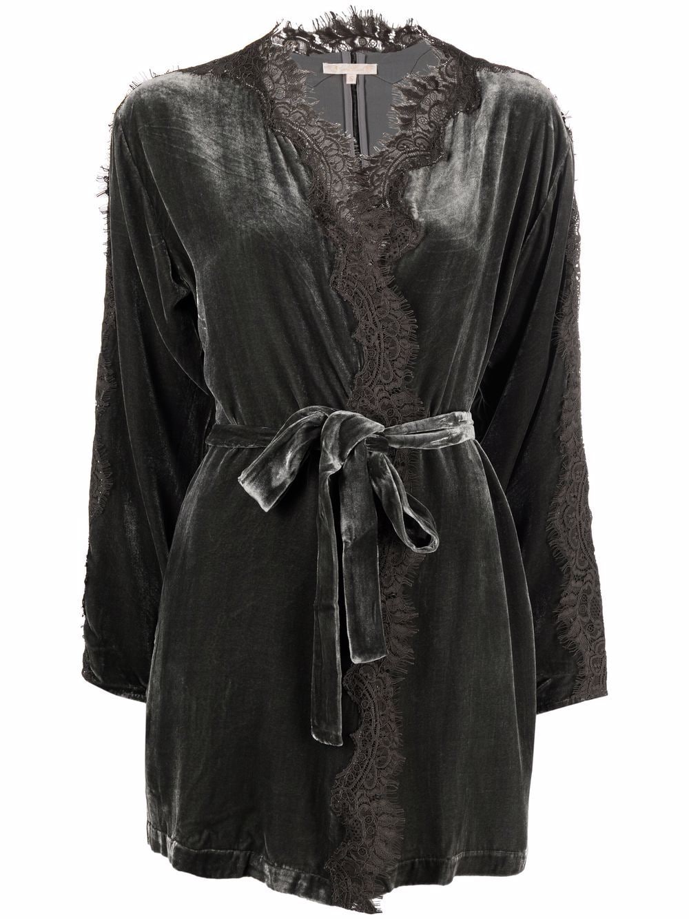 GH4447DARKGREY 벨벳 롱 더스터